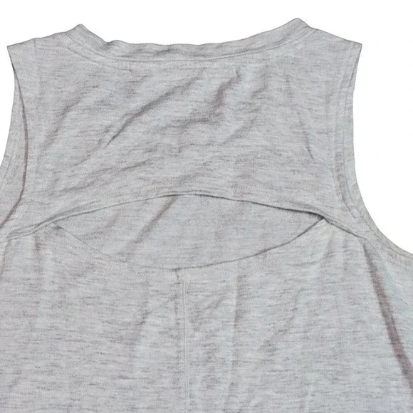 Athleta Women's Heather Gray Cutaway Sweatshirt Style Tunic Shirt Size Small - Picture 3 of 3